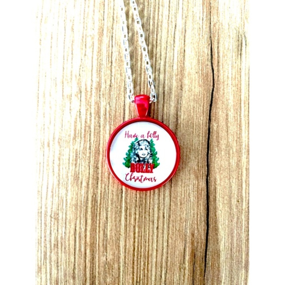 Dolly Parton Christmas Necklace, Gift Ideas, Jolly Christmas, NWT, Handmade